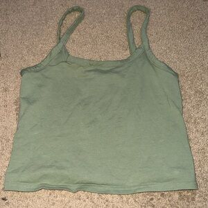 green tank top